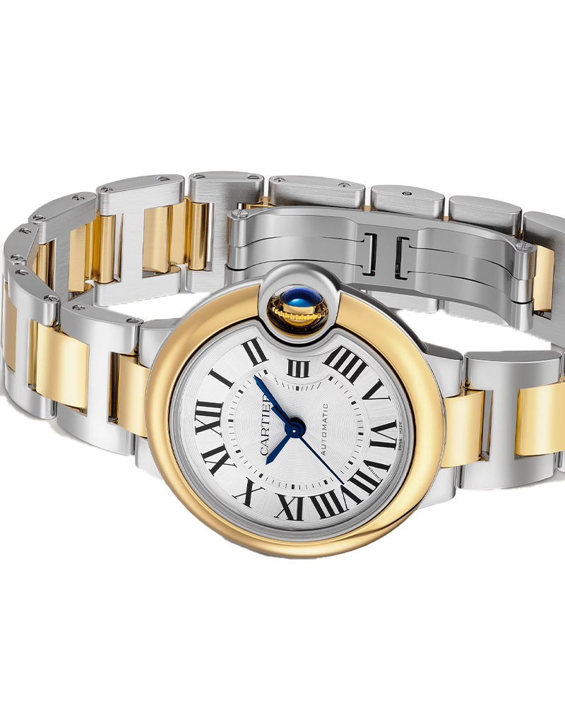 BALLON BLEU DE CARTIER WATCH, 33 MM, AUTOMATIC MECHANICAL MOVEMENT, YELLOW GOLD, STEEL