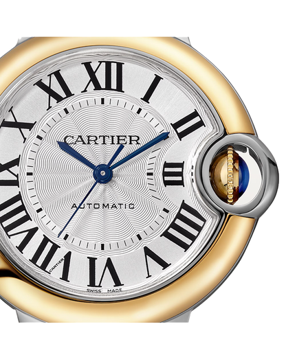 BALLON BLEU DE CARTIER WATCH, 33 MM, AUTOMATIC MECHANICAL MOVEMENT, YELLOW GOLD, STEEL