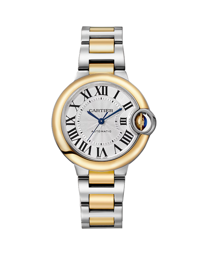 BALLON BLEU DE CARTIER WATCH, 33 MM, AUTOMATIC MECHANICAL MOVEMENT, YELLOW GOLD, STEEL